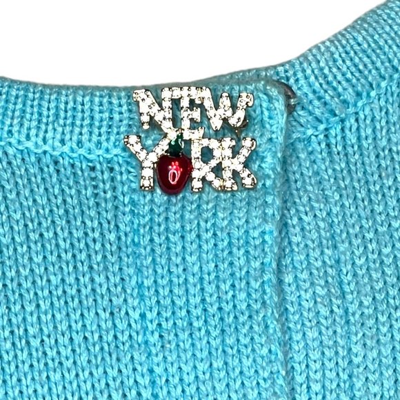 Storybook Knits New York Theme Button Up Sweater NWT Size M - Picture 7 of 13